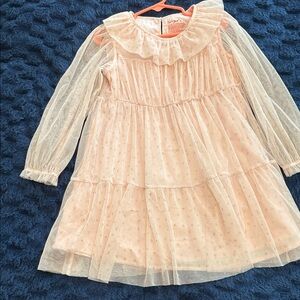Cat & Jack Light Pink Ruffled Mesh Party Dress